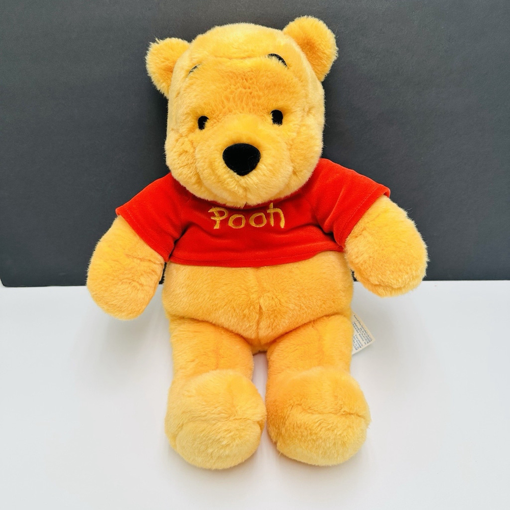 Build A Bear Workshop Winnie The Pooh Disney Plush Red Velvet Shirt 17" Retired